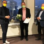 v. l. Jens Hofschröer, Otto Sauke und André-Georg Schlichting freuen sich über die Fördermittelzusage für Fallersleben