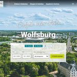 Neues "Wolfsburg erleben"-Portal ab sofort online. Das Bild zeigt einen Screenshot der Startseite des Erlebnisportals.
